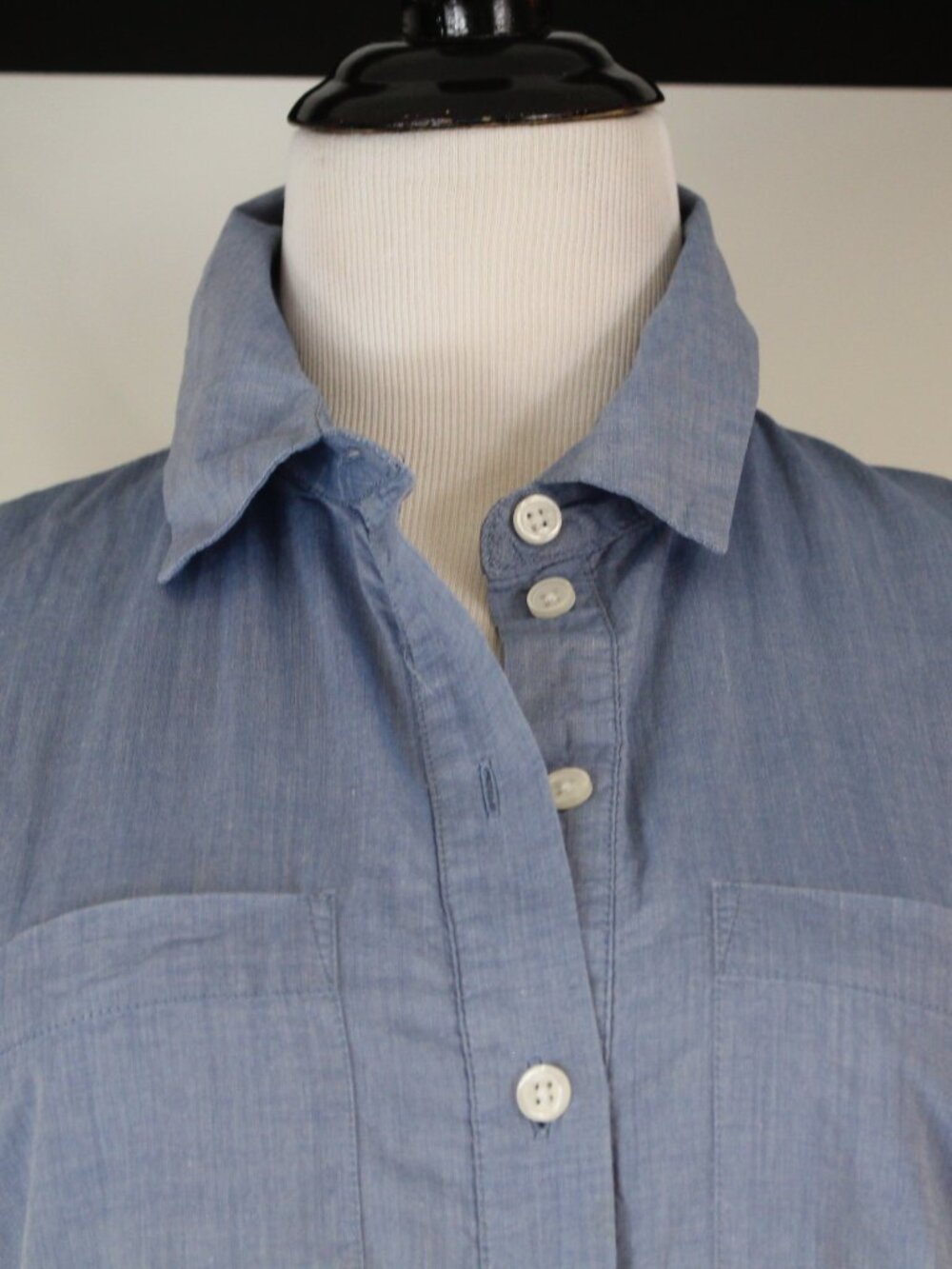 Who What Wear Chambray Shirt Dress M Blue Sleeveless Button Front - Picture 2 of 13